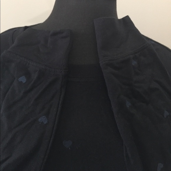 Splendid heart print stretch crew top navy NWT sm - Picture 8 of 11